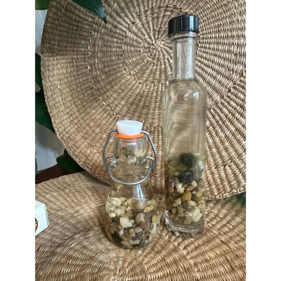 Recycled Jar Terrariums with Pebbles – Set of 2 - Picture 1 of 8